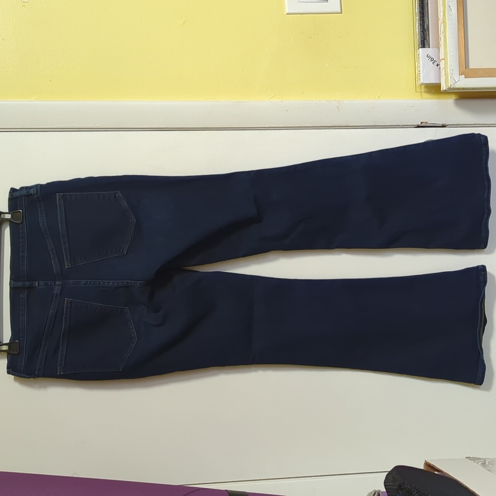 J.Crew factory Medium Blue Full Length Flare Jeans Size 27 - Picture 7 of 8